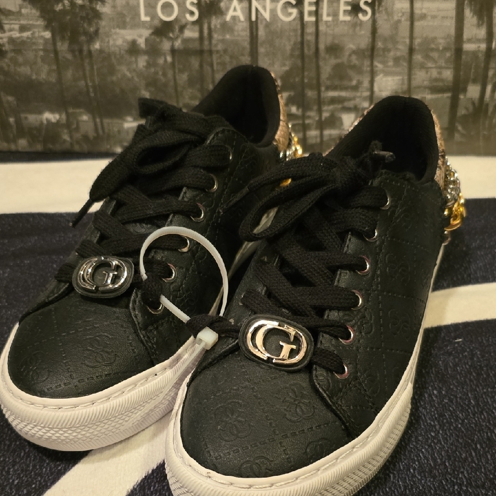 Guess Black and Gold Women's Sneakers